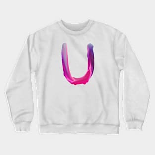 Letter U In Vibrant Watercolor Crewneck Sweatshirt